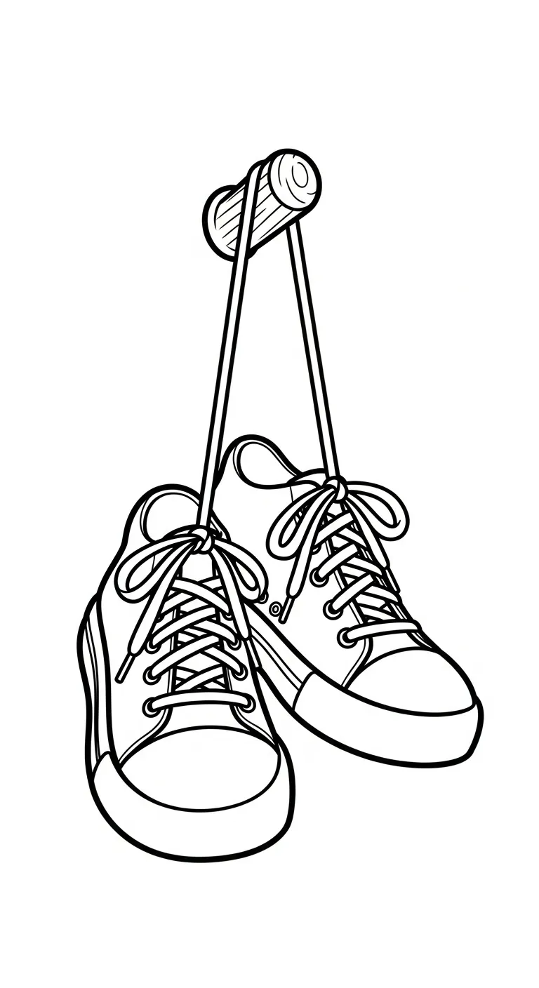 coloriage Sneakers d'enfant a imprimer
