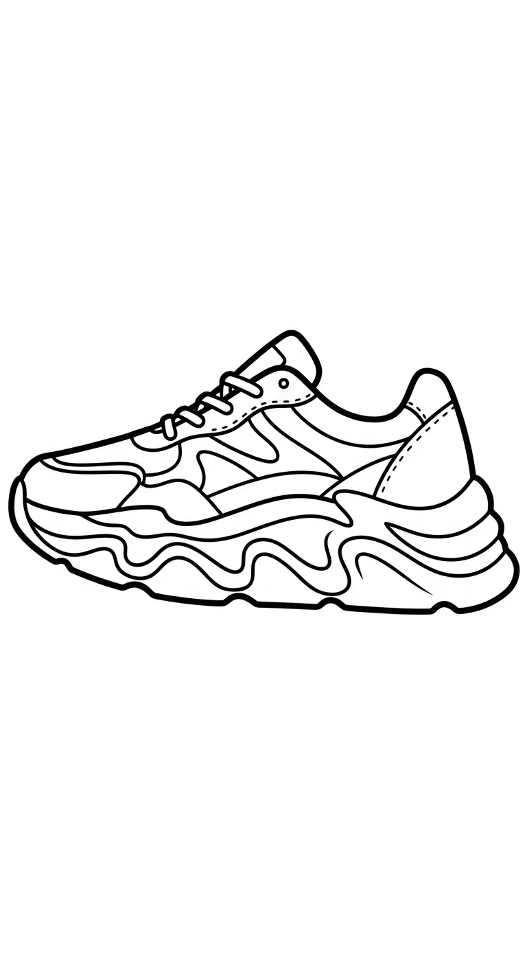 coloriage Sneakers gratuit pour enfants 1