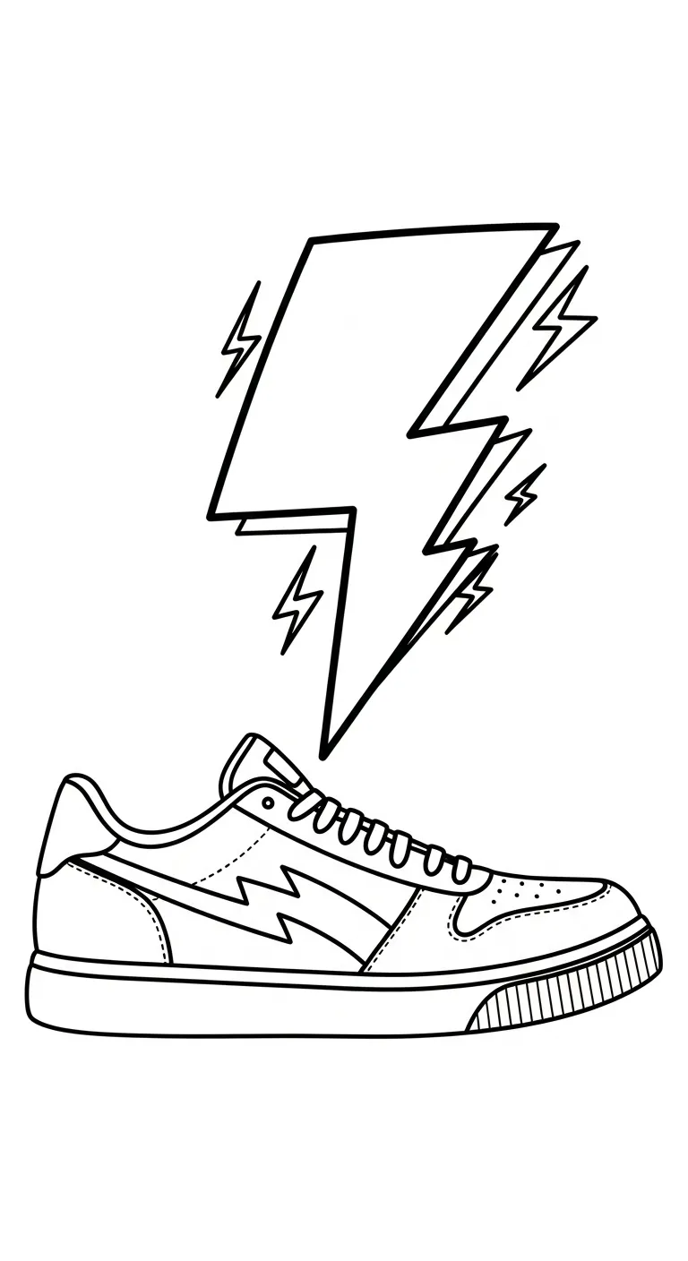 image pour coloriage Sneakers enfant 1