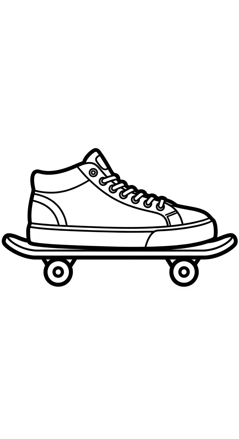 coloriage Sneakers pour primaire
