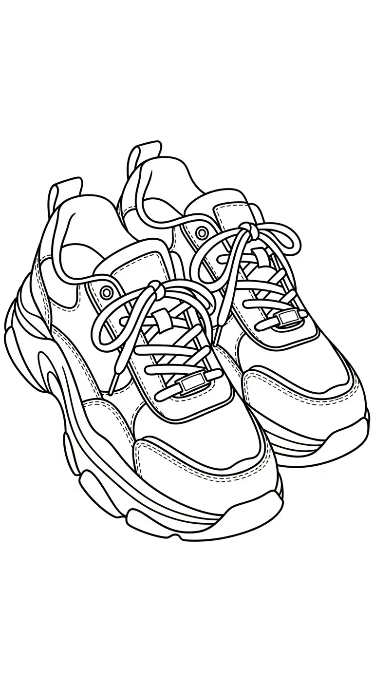 coloriage Sneakers a colorier en ligne