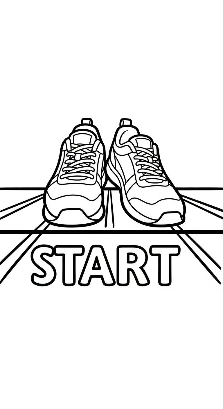 coloriage Sneakers pour enfants à imprimer
