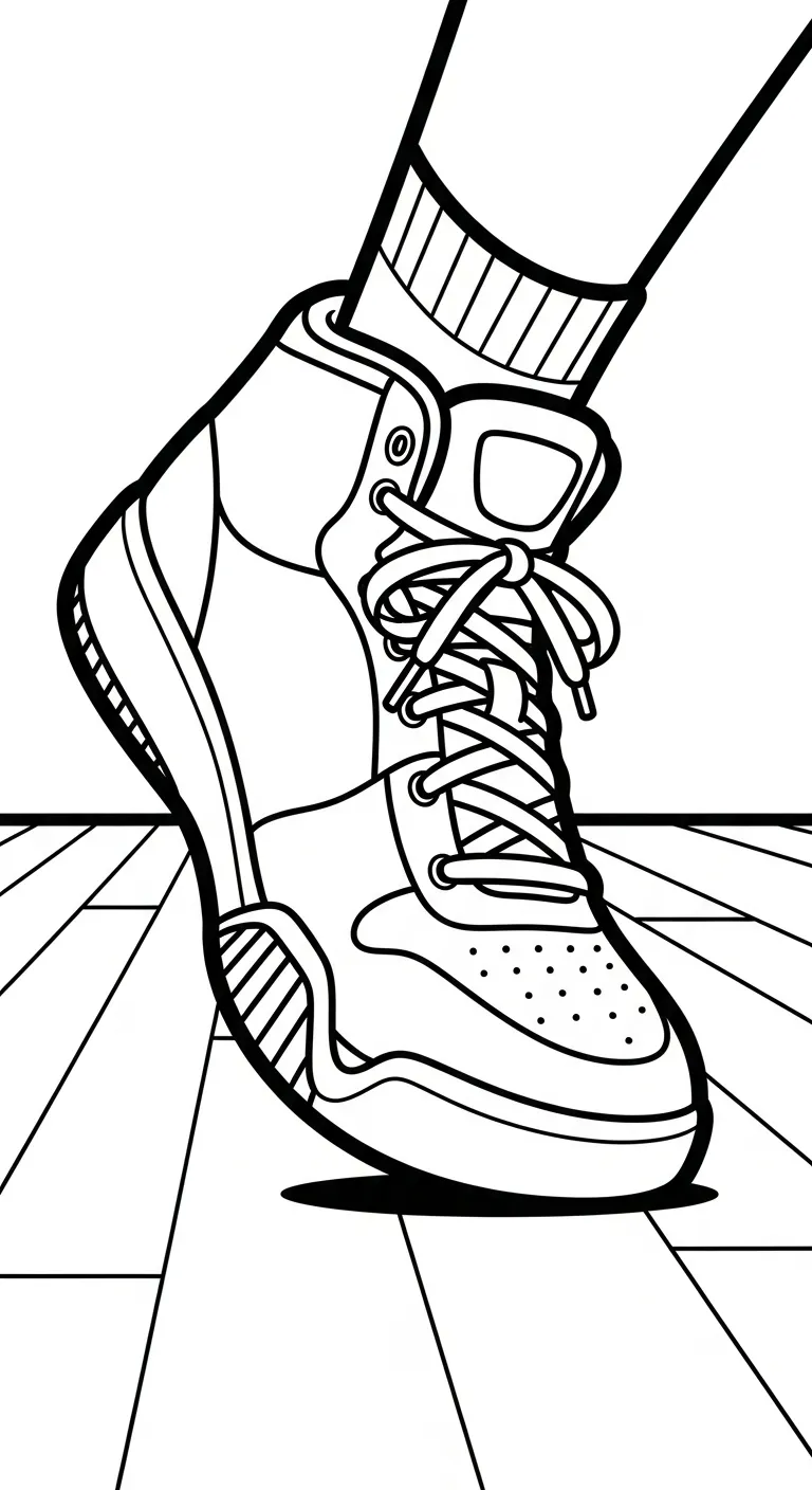 coloriage Sneakers à imprimer pour enfant de 9 ans