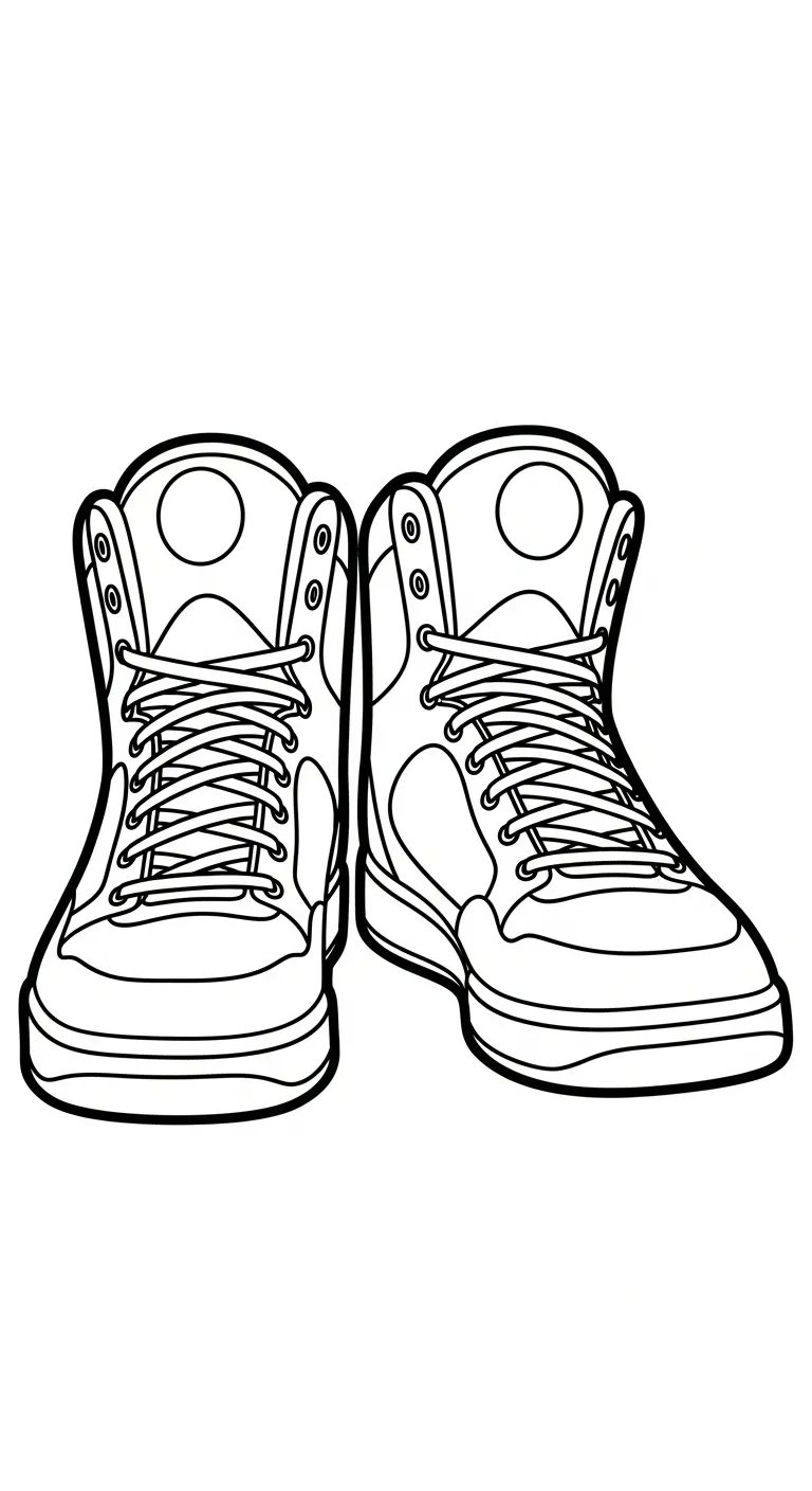 coloriage Sneakers pour enfant de 3 ans