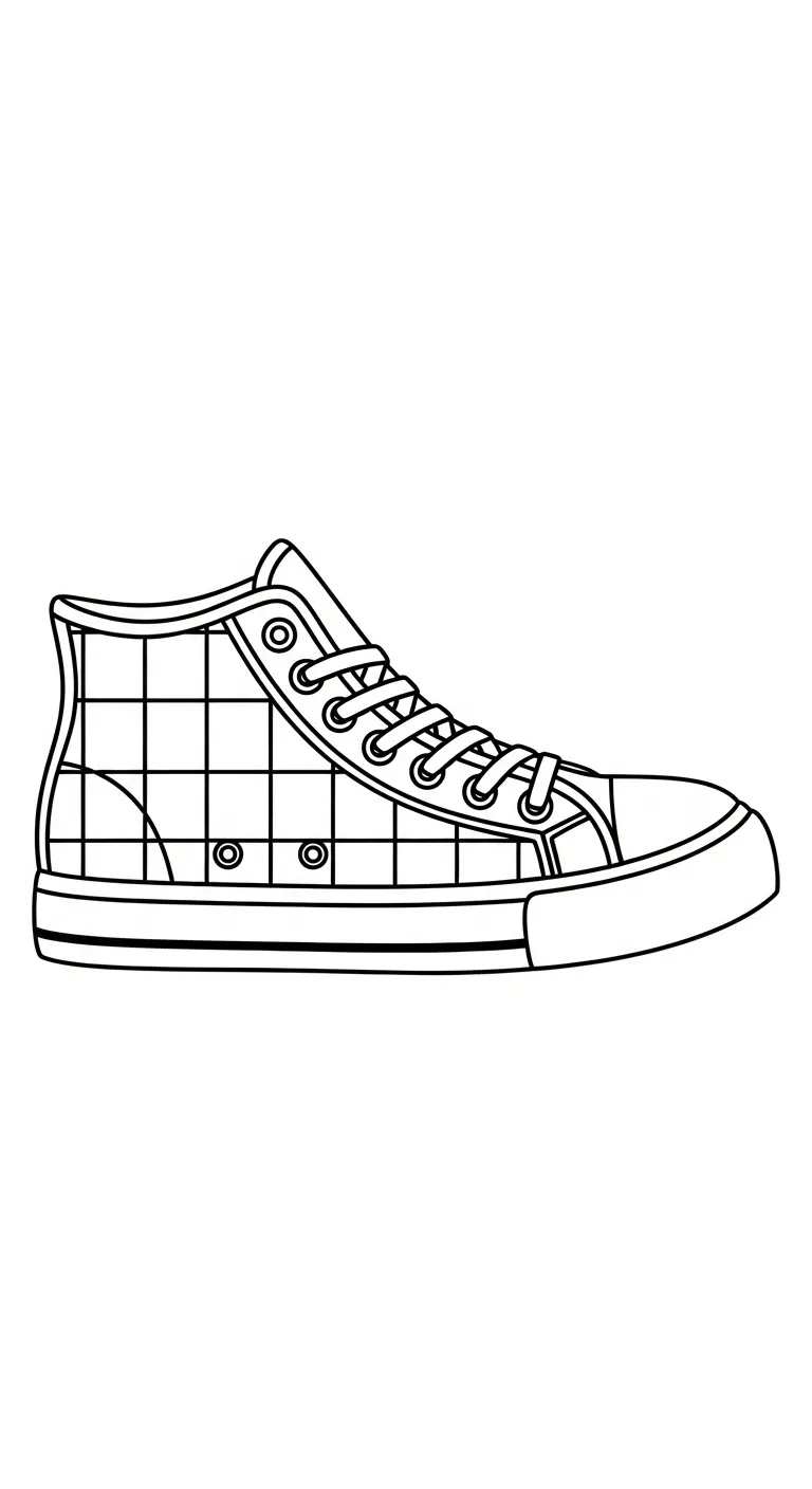 image de coloriage Sneakers pour enfant
