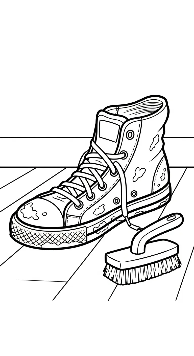 coloriage Sneakers à imprimer pour enfant de 8 ans 1