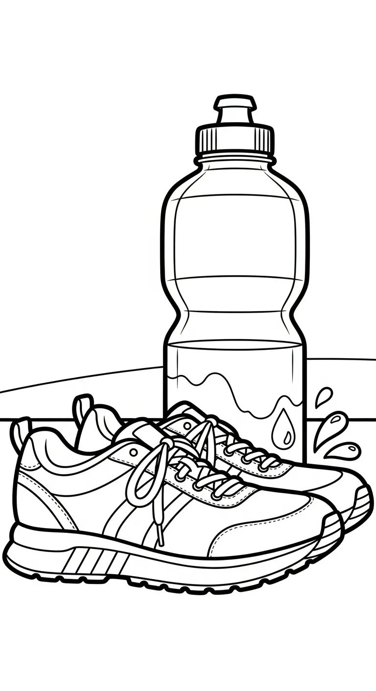 coloriage Sneakers pour enfants a imprimer