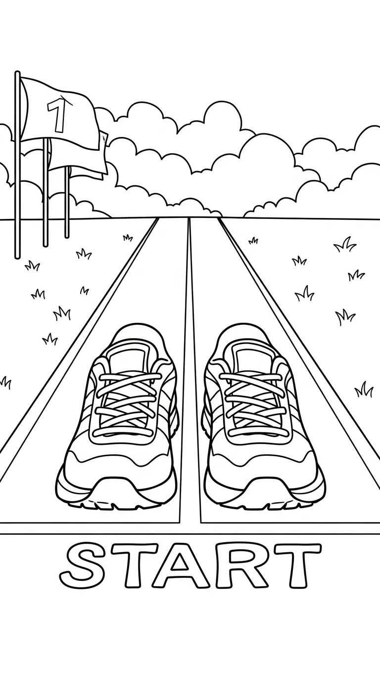 coloriage Sneakers pour bebe a imprimer