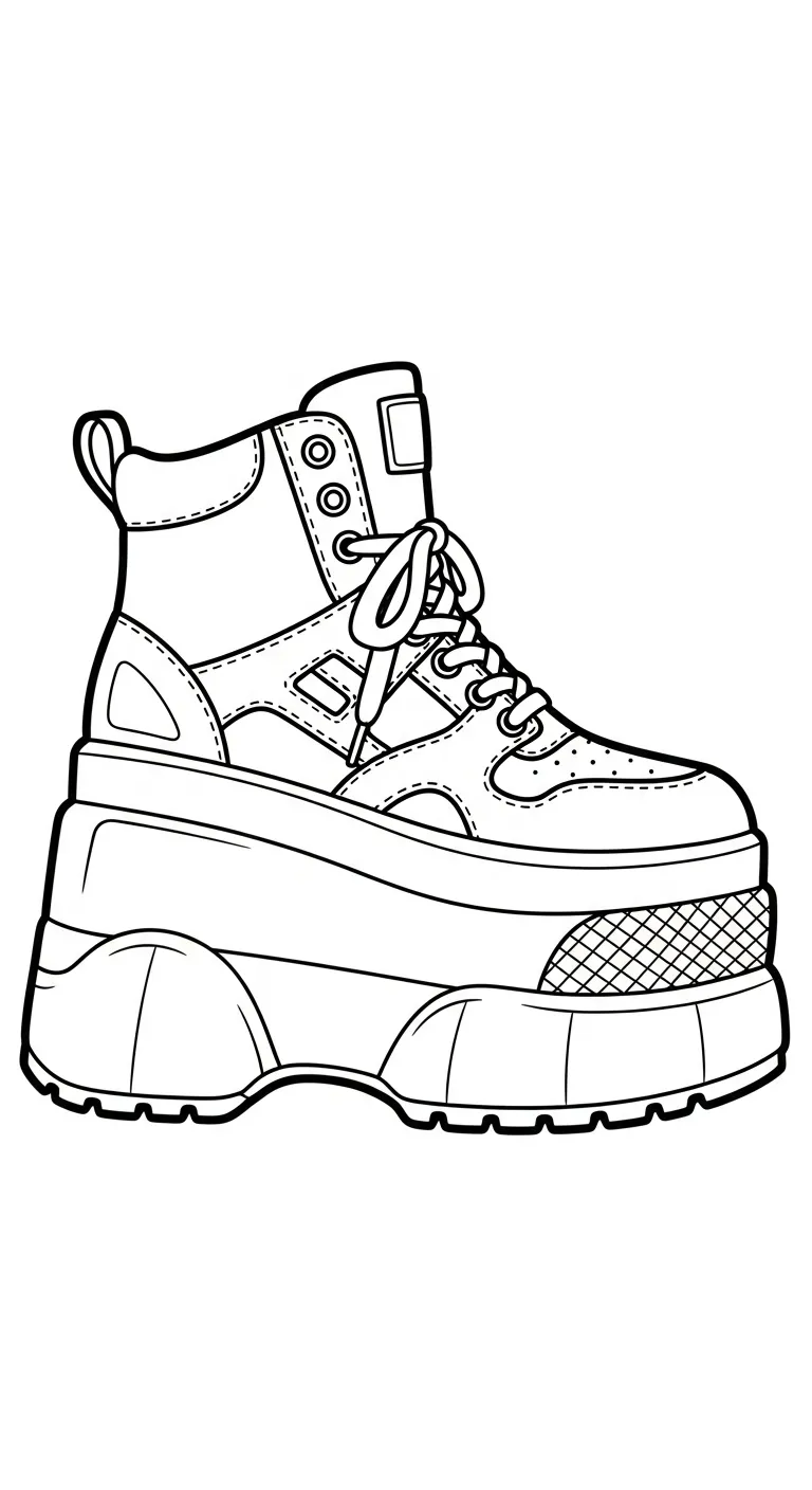 coloriage Sneakers à imprimer gratuit
