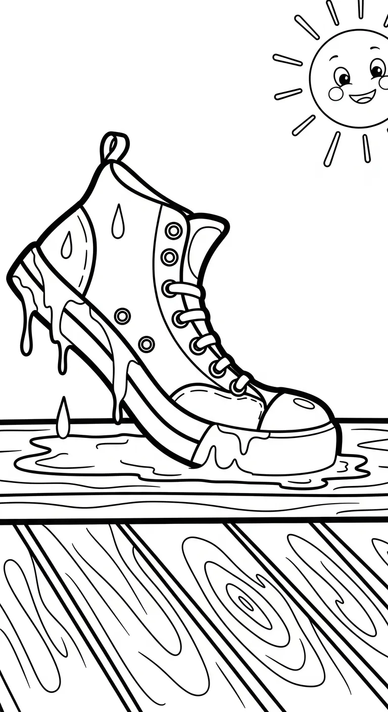 coloriage Sneakers educatif pour enfant