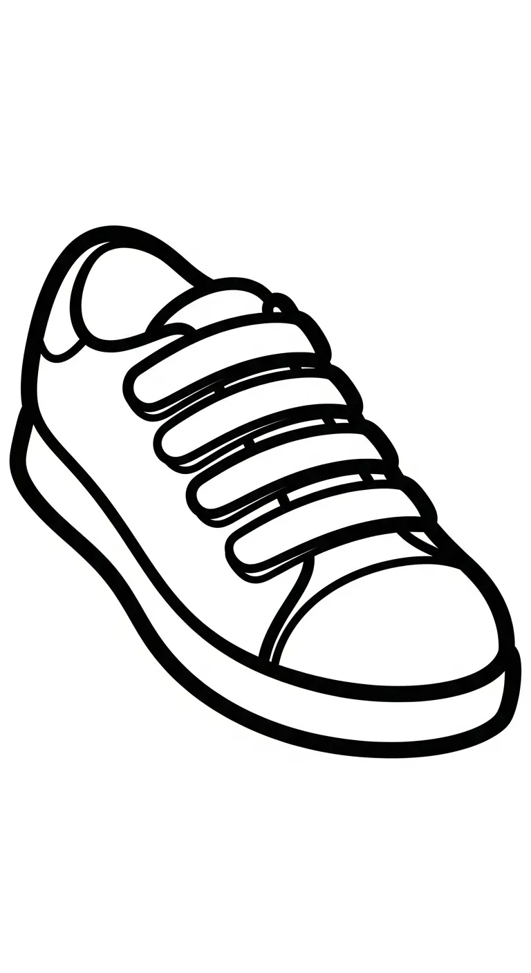 coloriage Sneakers et découpage à imprimer