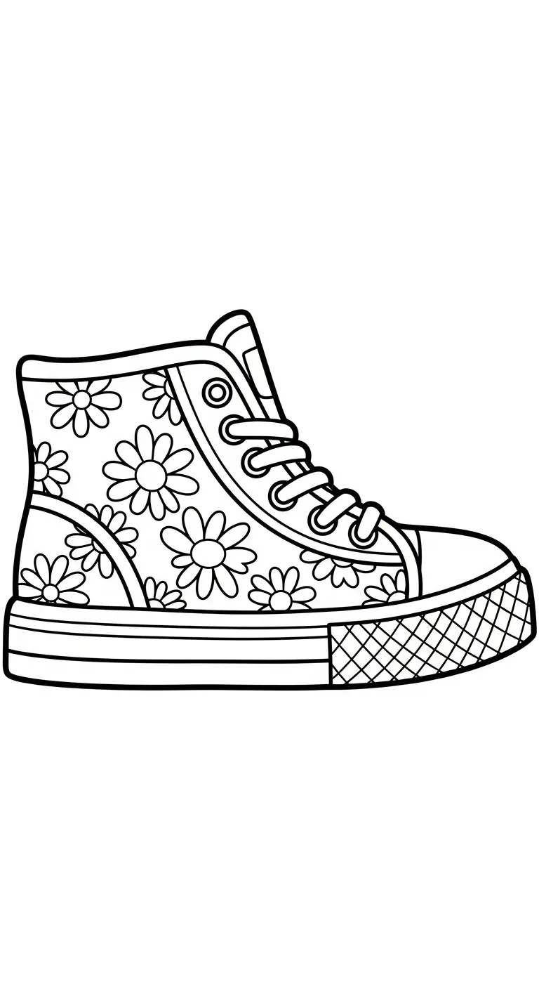 imprimer coloriage Sneakers pour enfant