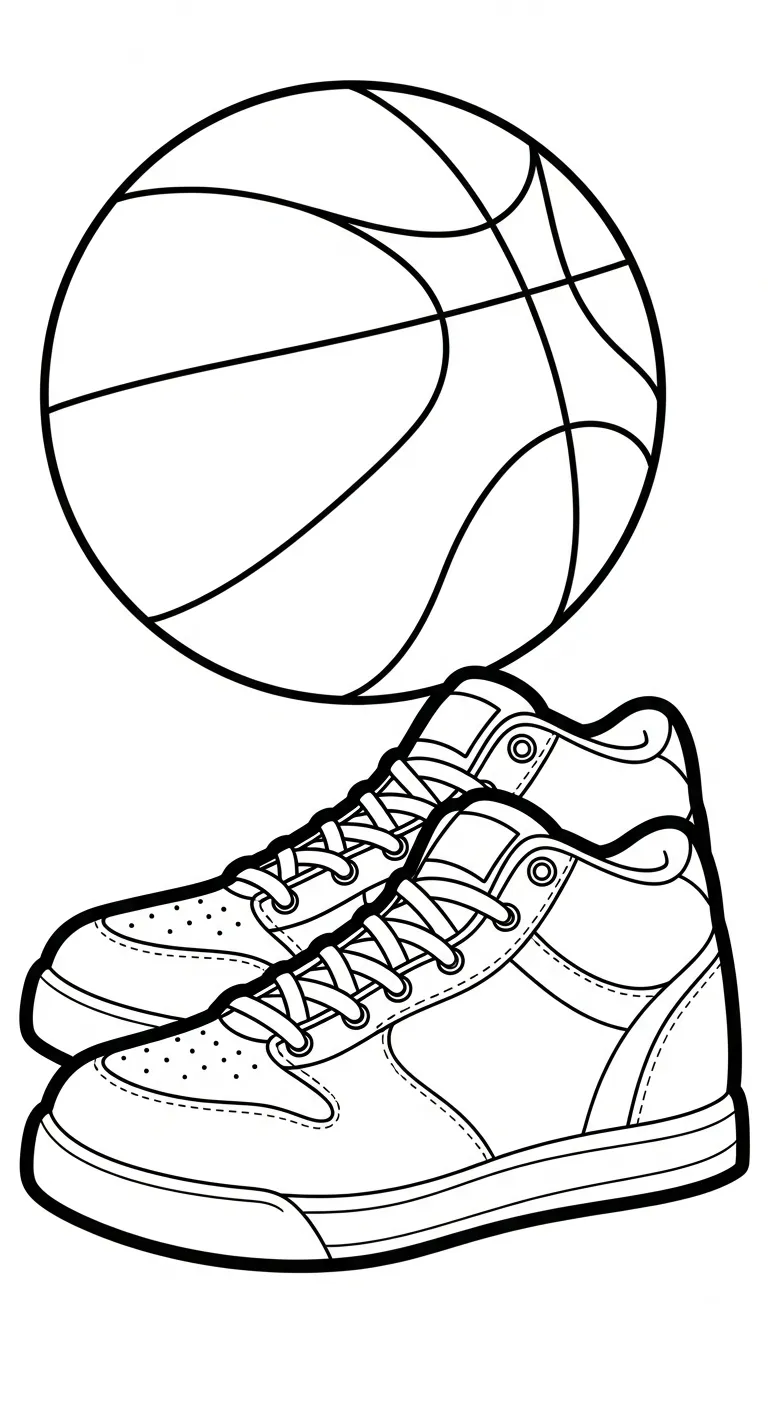 coloriage Sneakers gratuit pour enfants