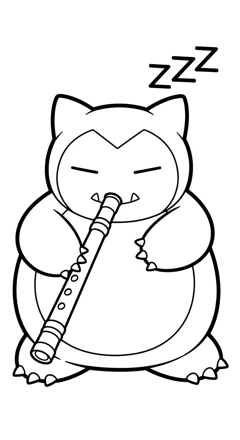 coloriage Snorlax pour enfant de à imprimer