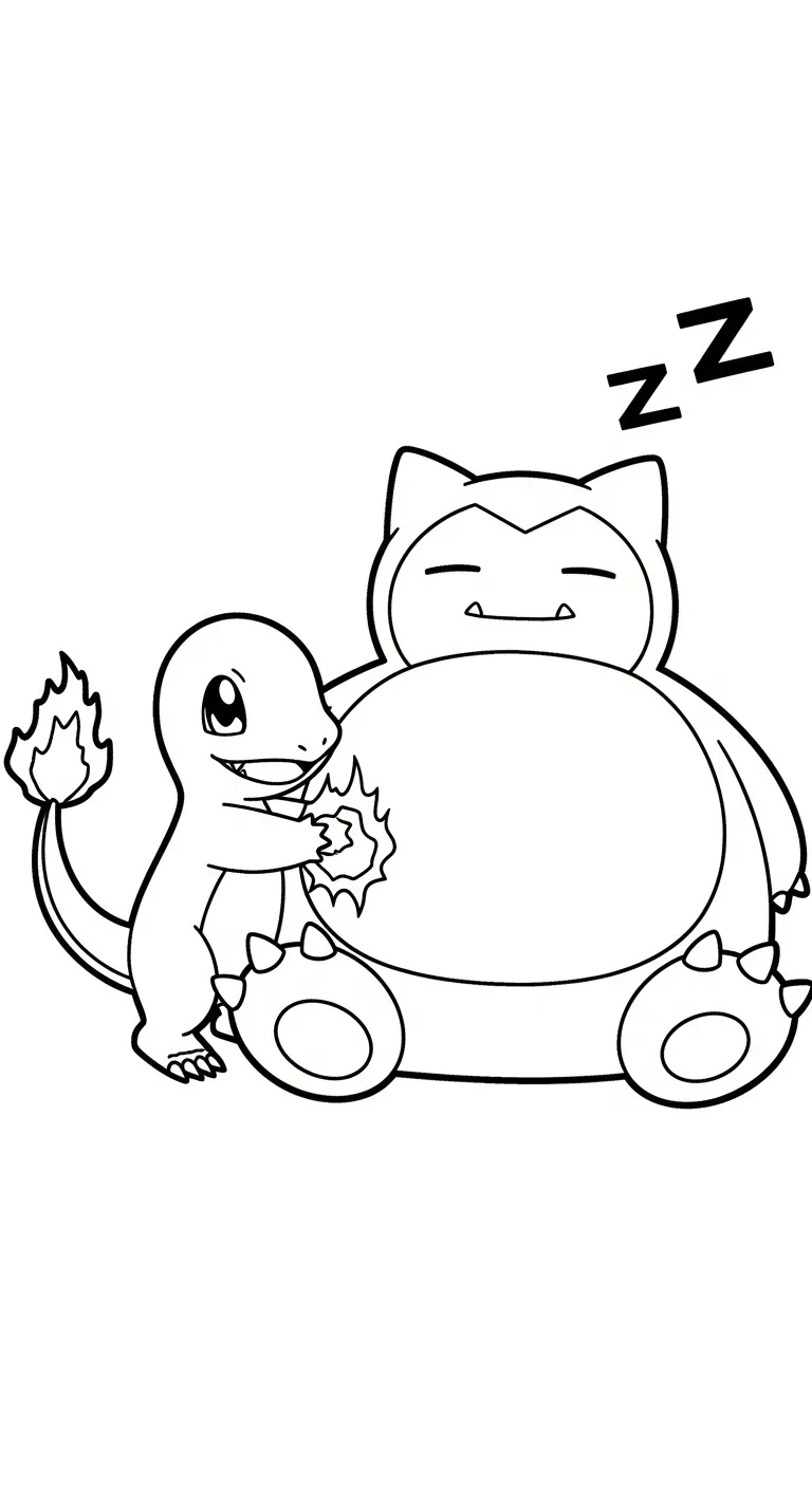 coloriage Snorlax a imprimer gratuitement 1