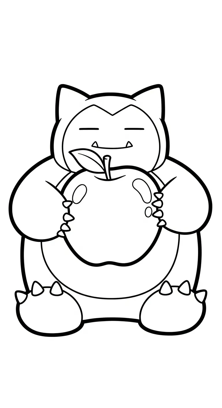 coloriage Snorlax à imprimer pdf gratuit 1