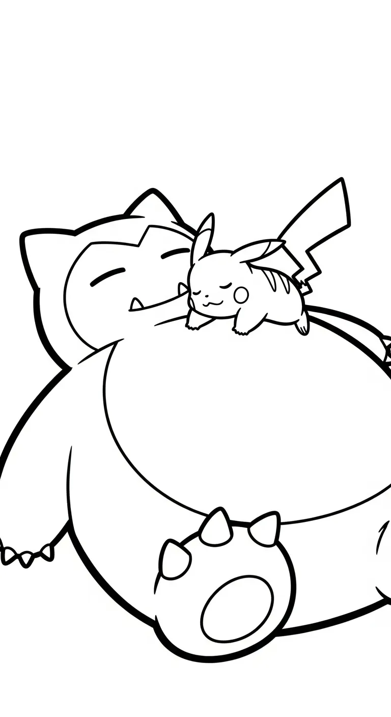 coloriage Snorlax gratuit pour enfants