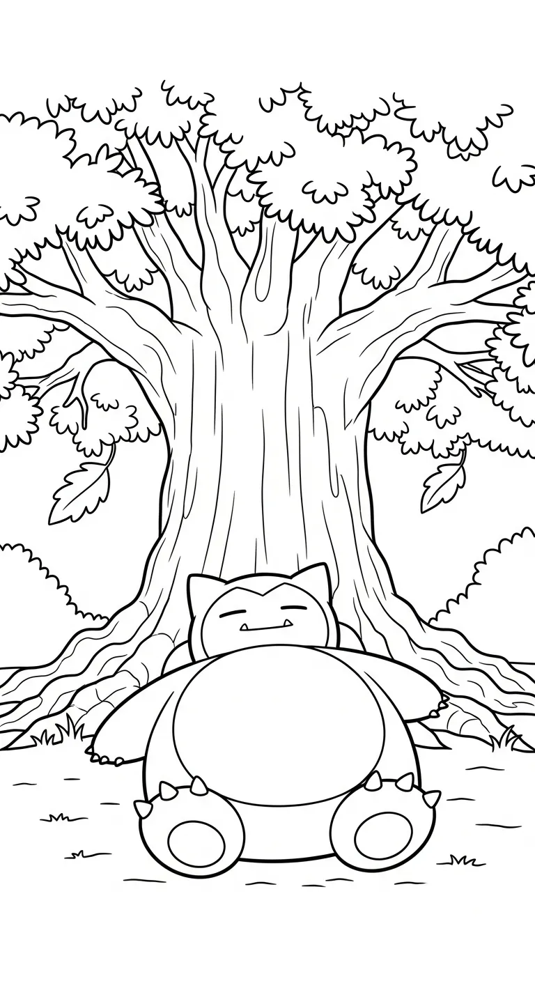 coloriage Snorlax à imprimer gratuitement