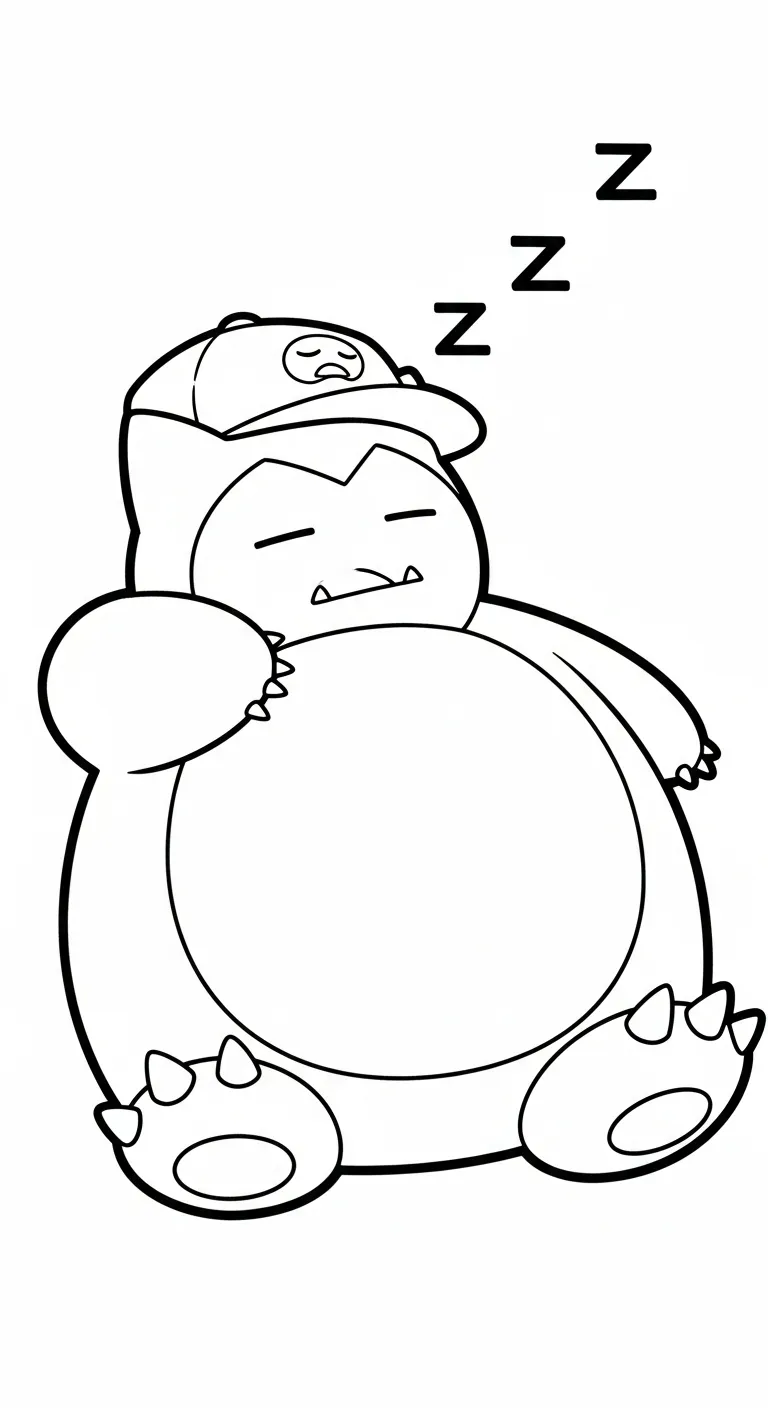 coloriage Snorlax en ligne