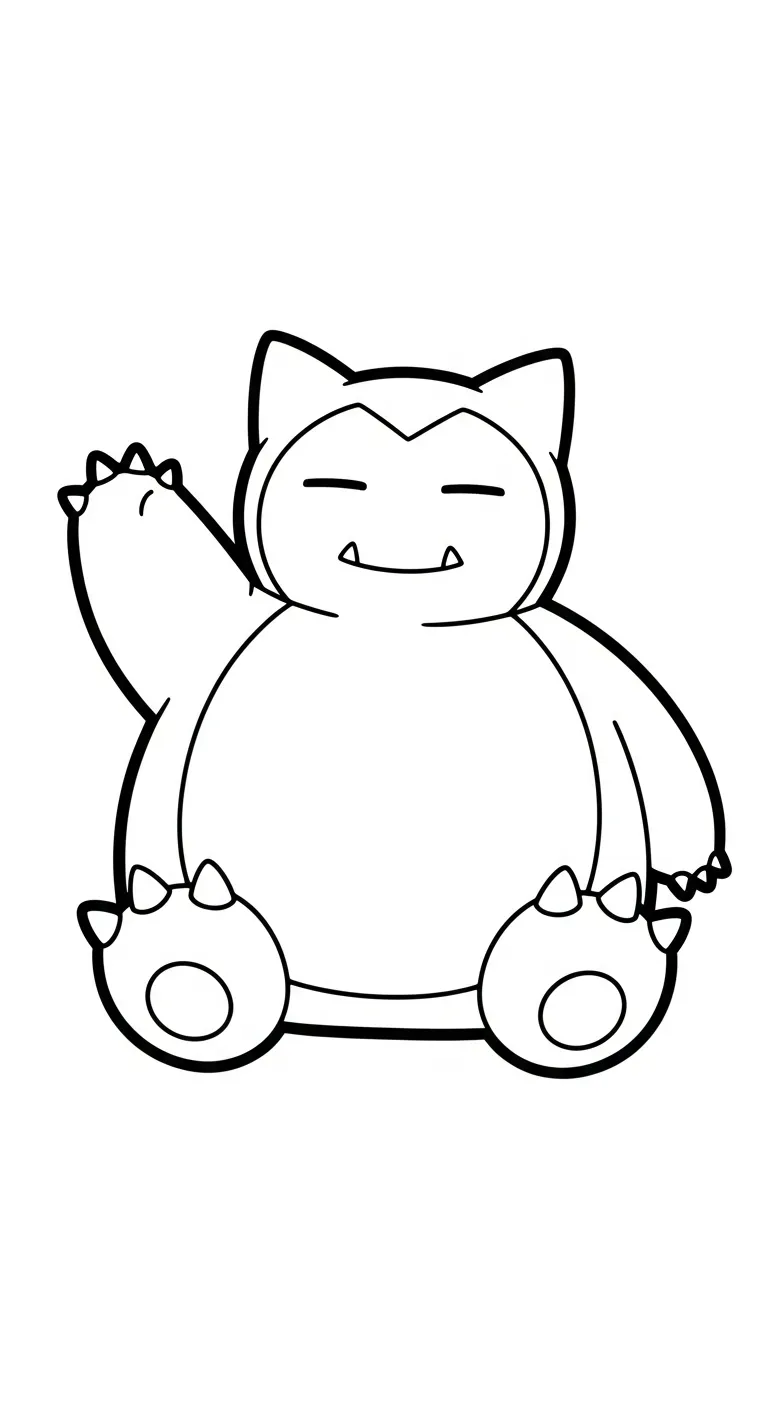 coloriage Snorlax à imprimer pdf gratuit 2