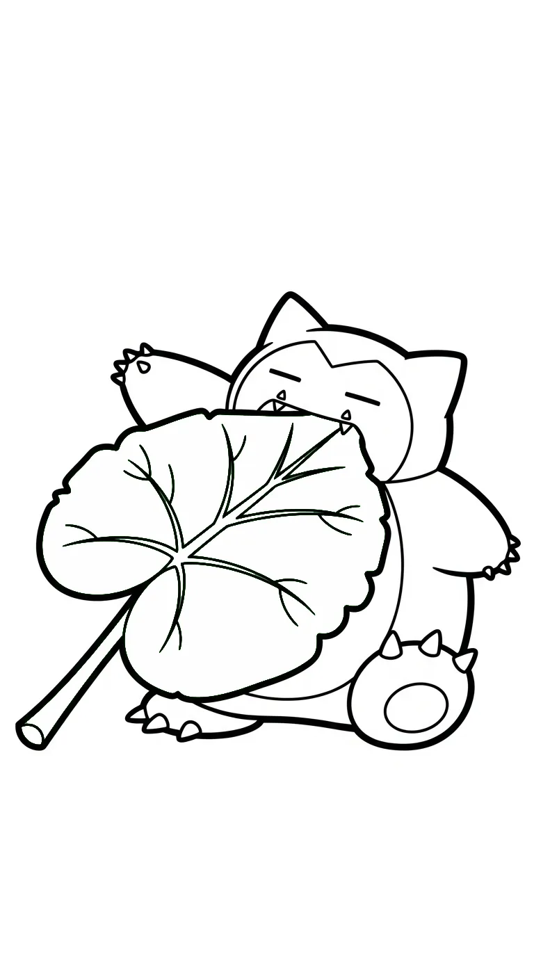 coloriage Snorlax à imprimer pour enfant de 7 ans