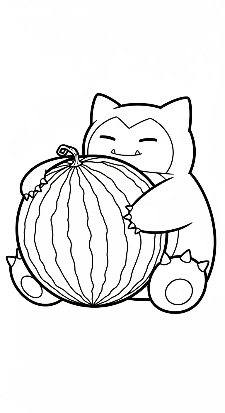 coloriage Snorlax à imprimer gratuit 1