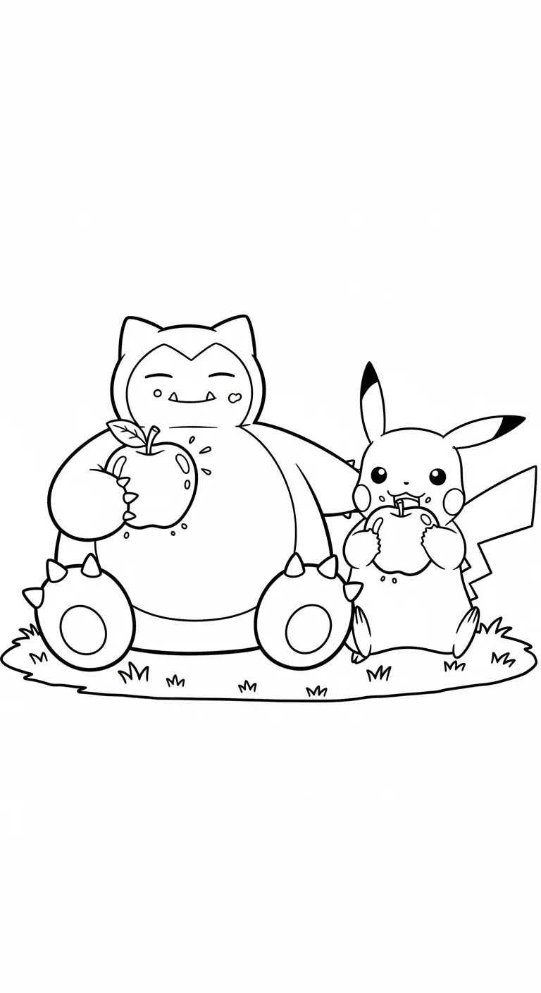 coloriage Snorlax pour enfants a imprimer
