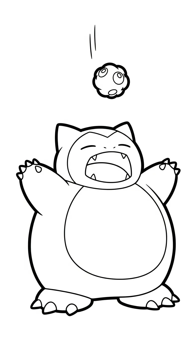 coloriage Snorlax pour enfant de à imprimer 1