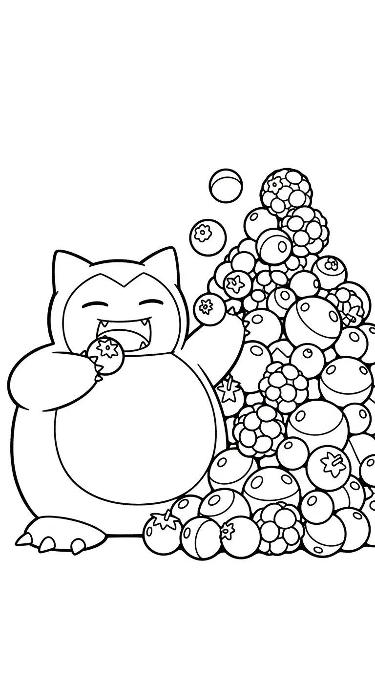 coloriage Snorlax pour enfants a imprimer 1