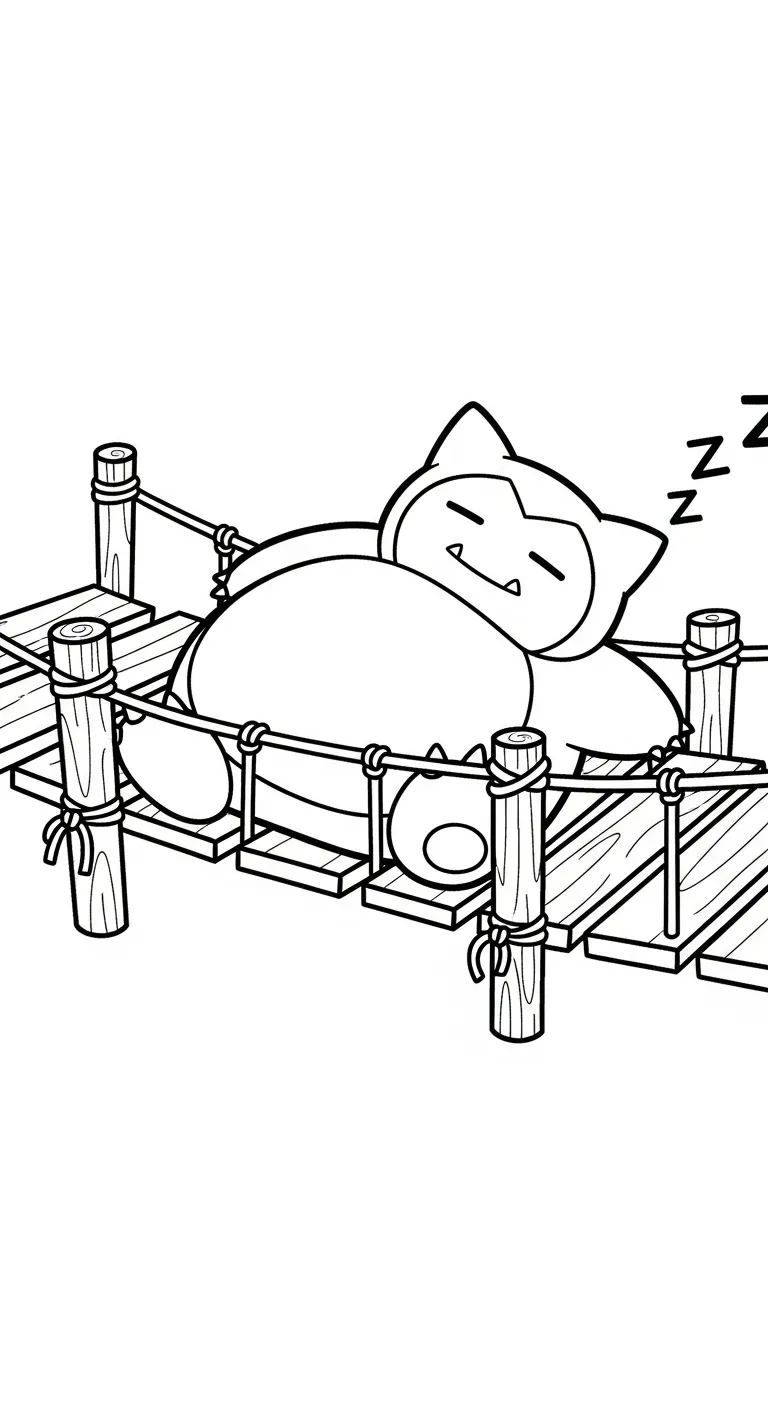 coloriage Snorlax à imprimer pour enfant de 12 ans