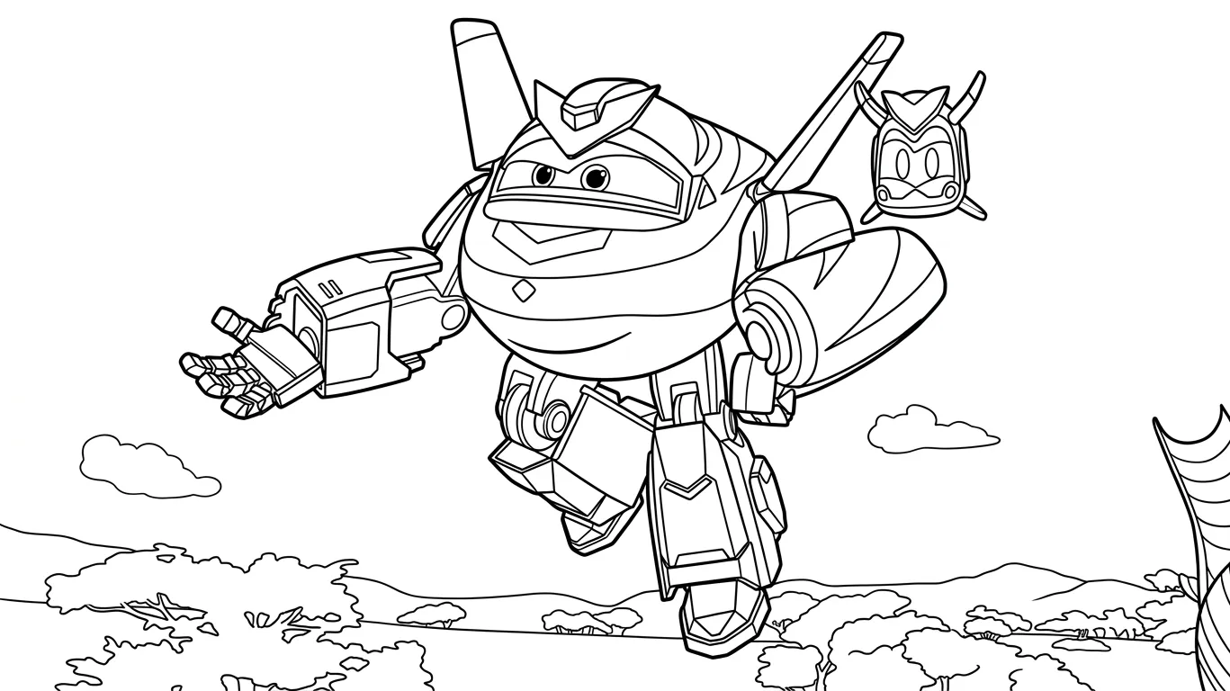 coloriage Super Wings en ligne pour enfant
