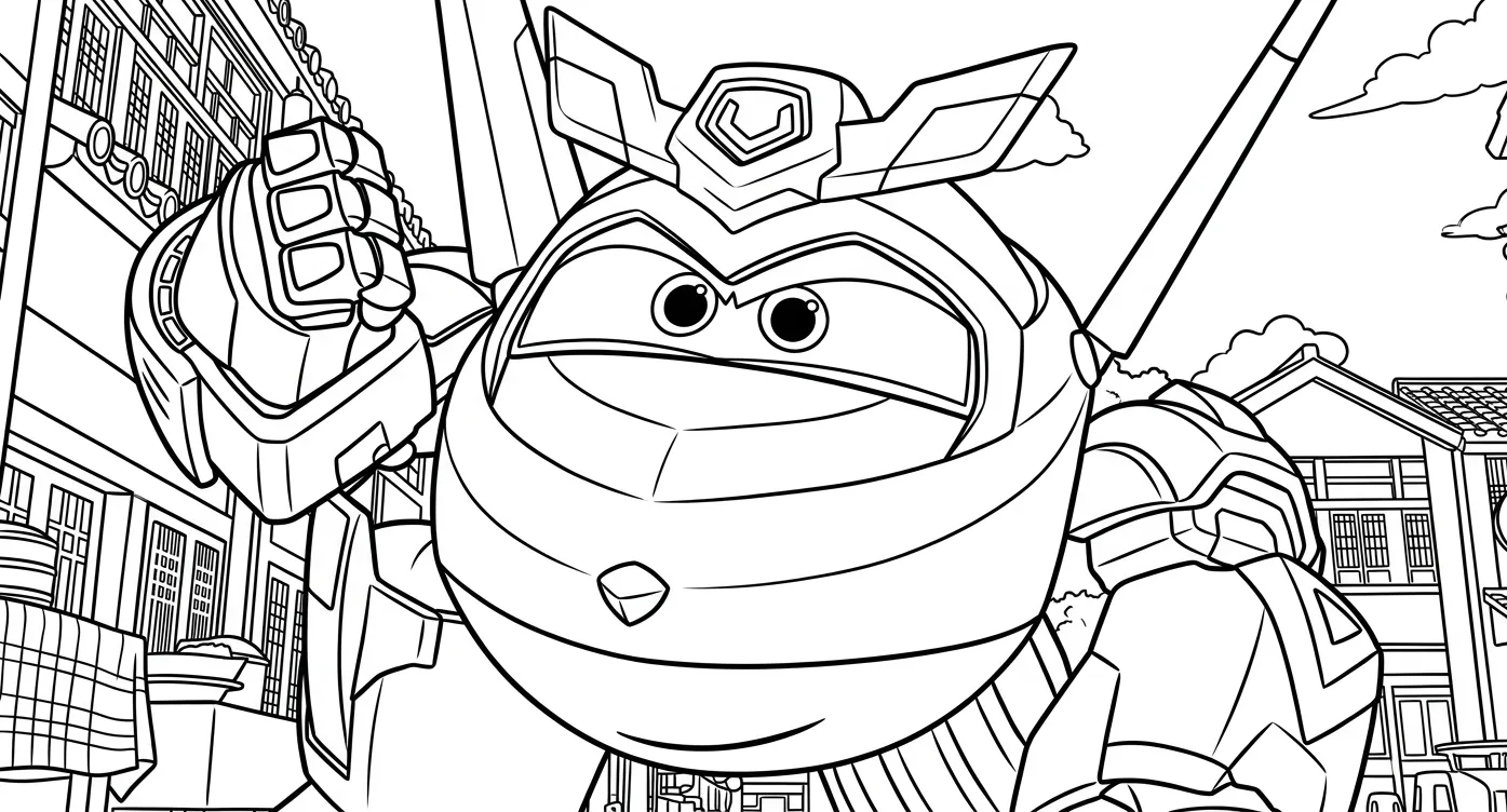 coloriage Super Wings en ligne pour enfant 1