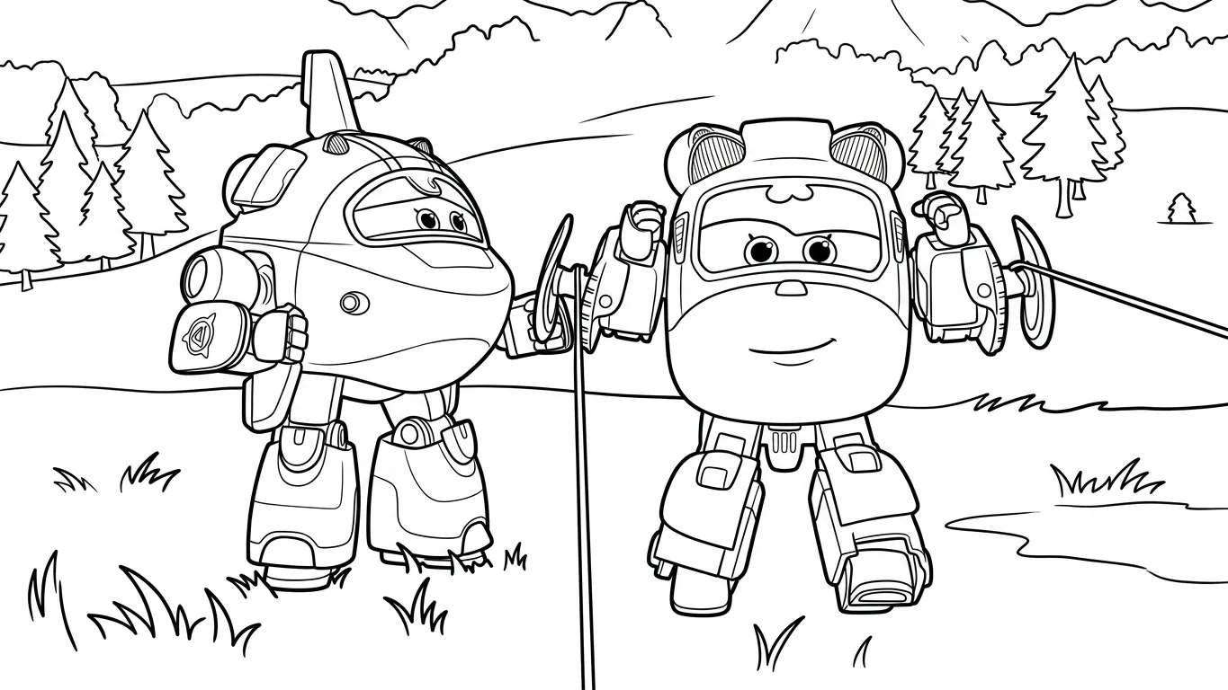 coloriage Super Wings en ligne pour enfant 2
