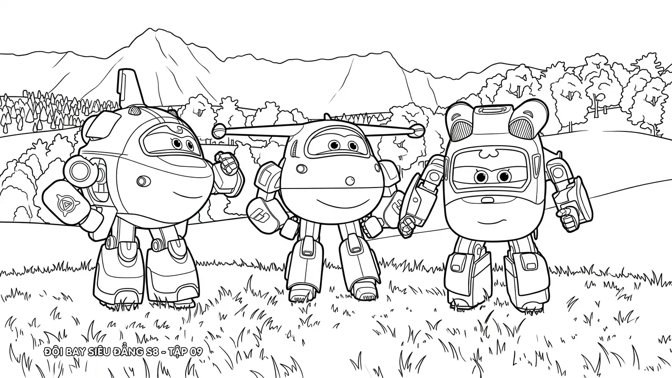 coloriage Super Wings gratuit à imprimer