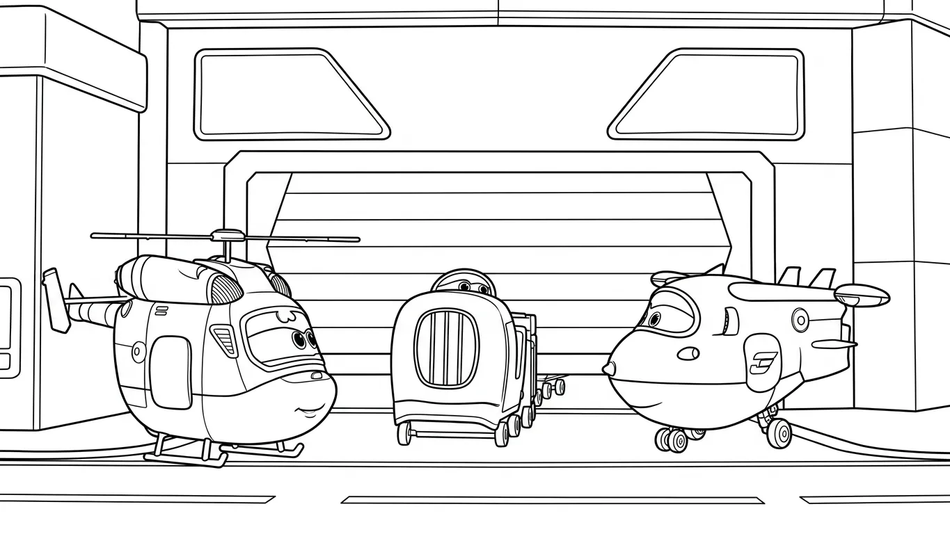 coloriage Super Wings a imprimer