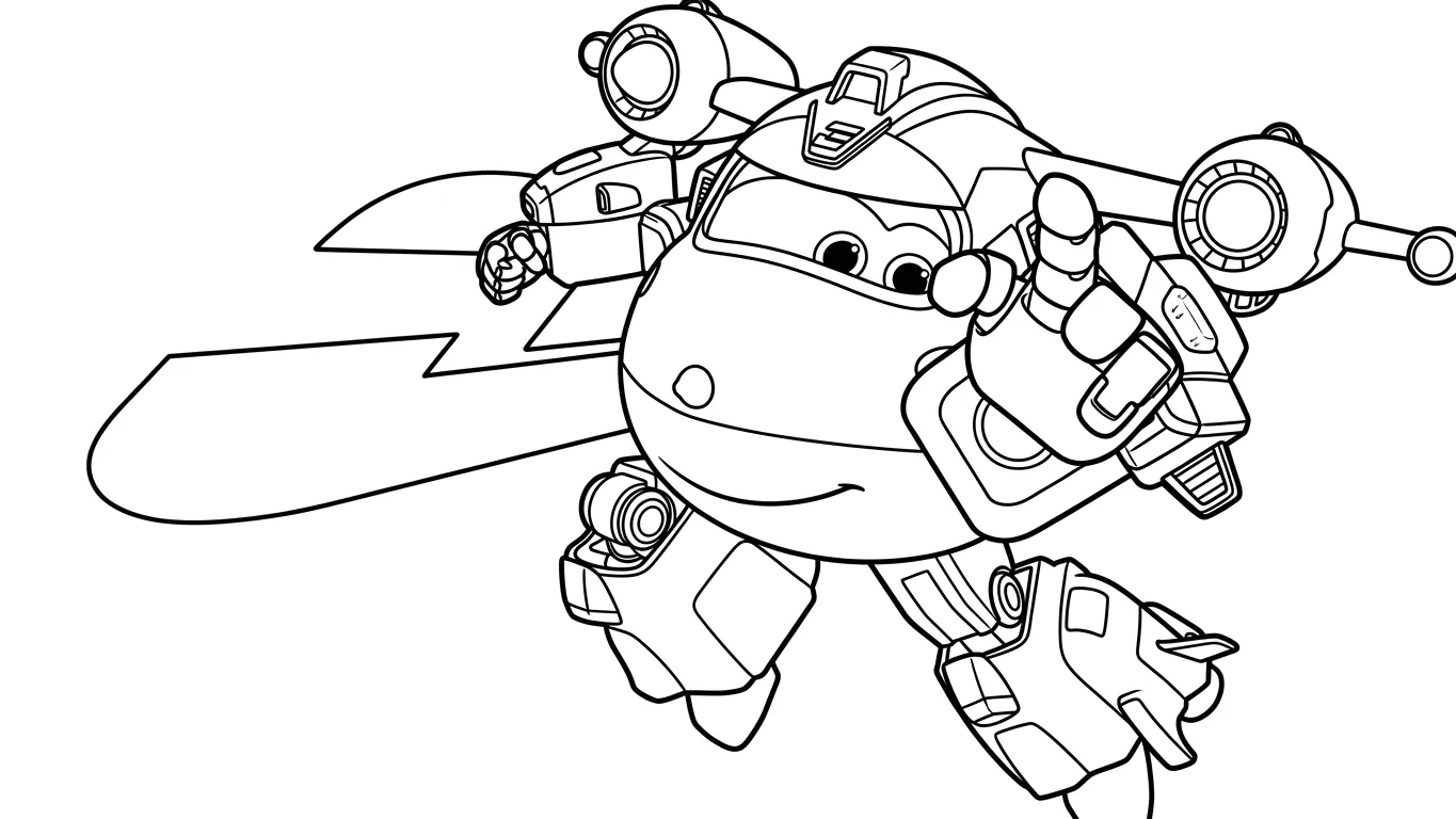 imprimer coloriage Super Wings pour enfant