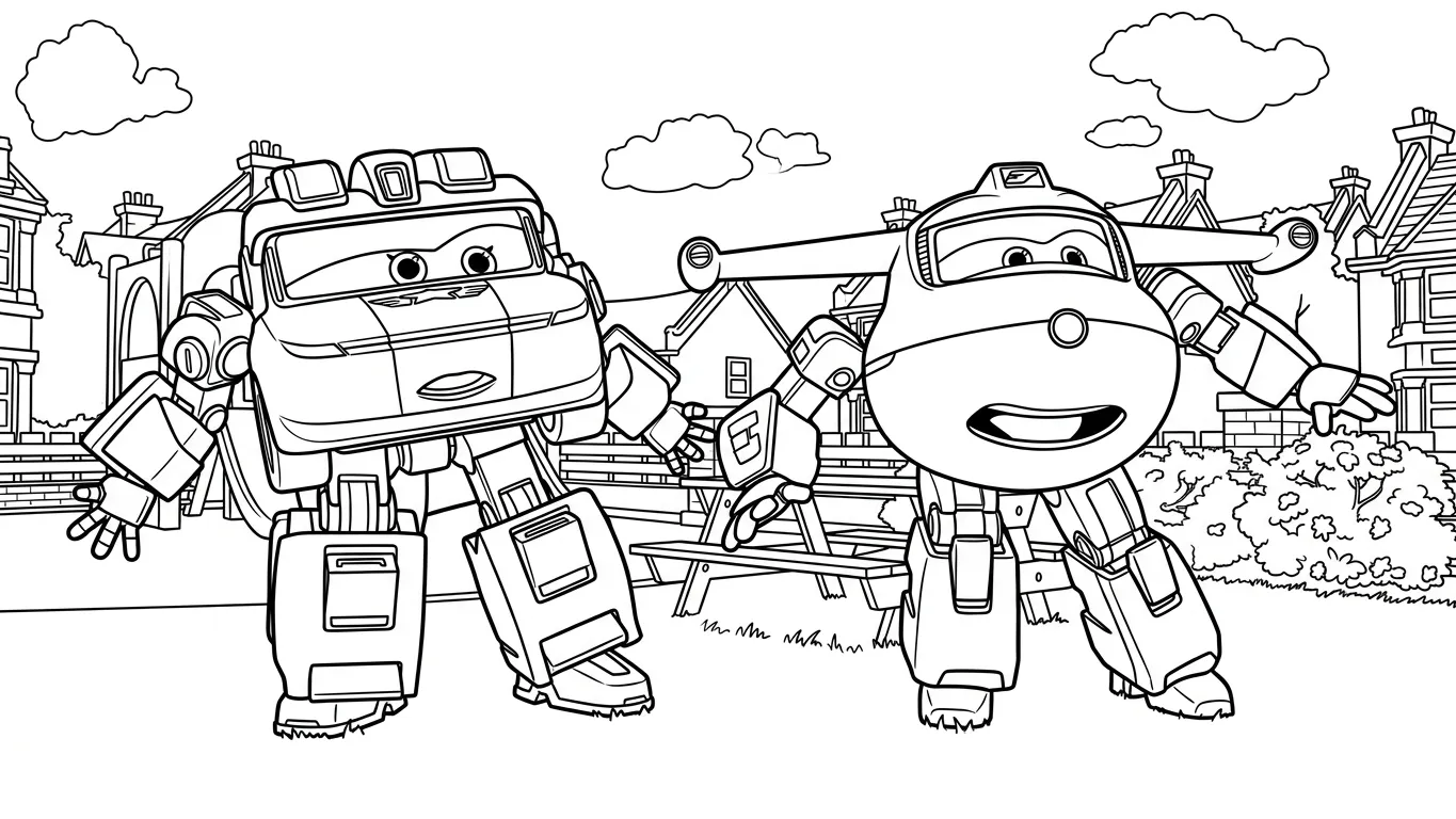coloriage Super Wings à imprimer