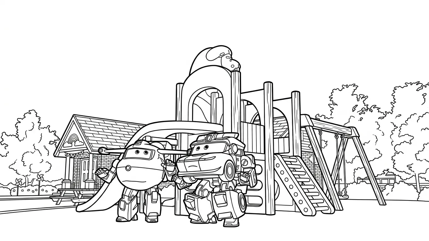 coloriage Super Wings à imprimer gratuit