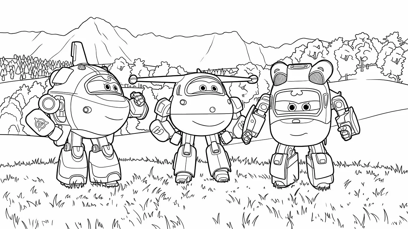 a imprimer coloriage Super Wings gratuit