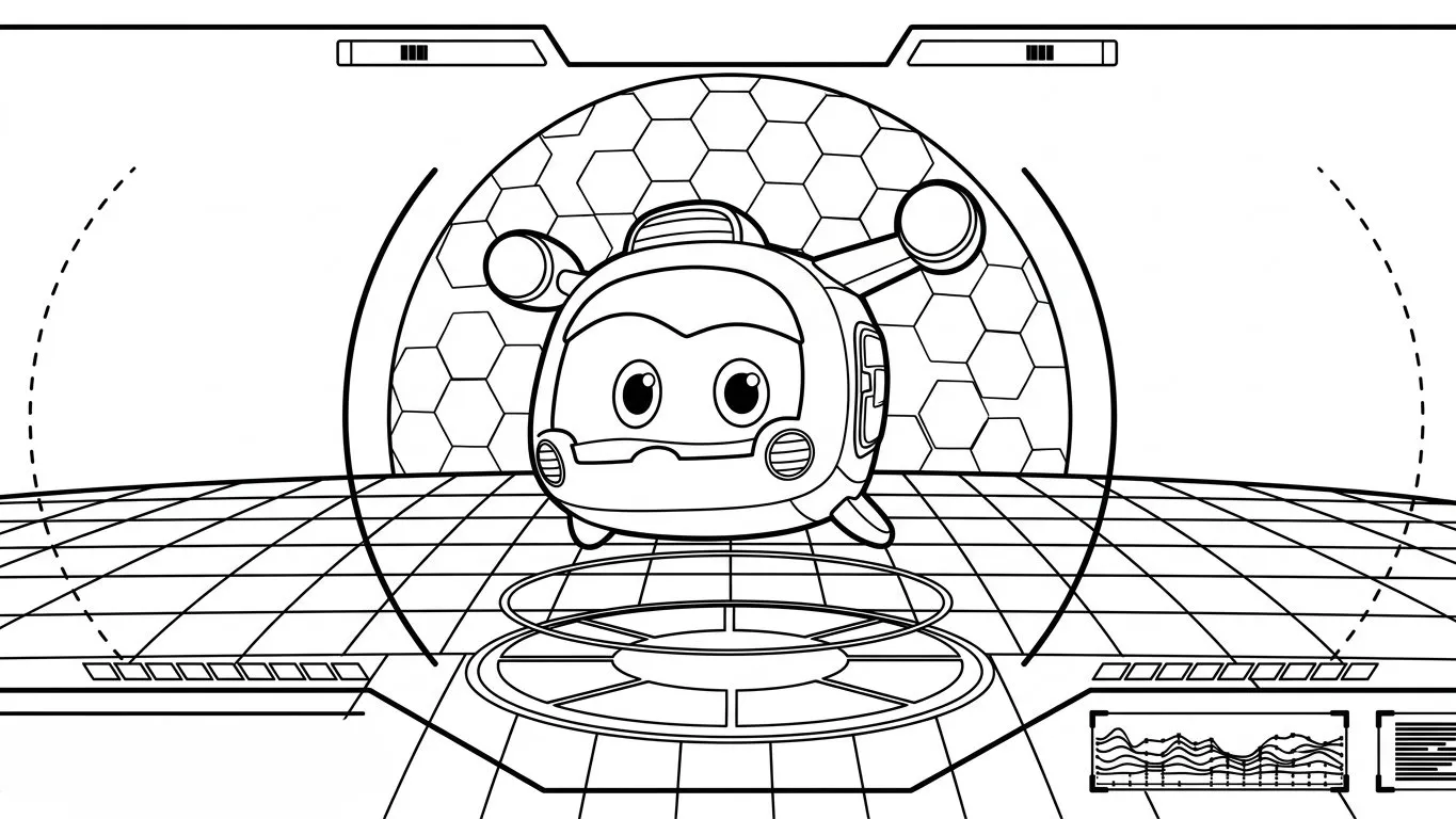 coloriage Super Wings à imprimer kawaii