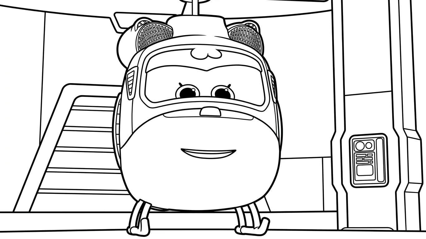 coloriage Super Wings pour enfant à imprimer