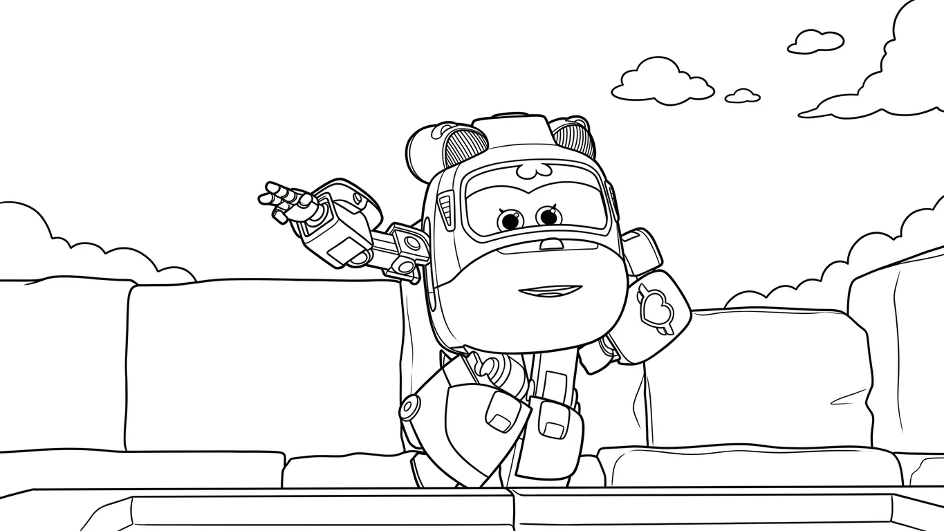 coloriage Super Wings a telecharger