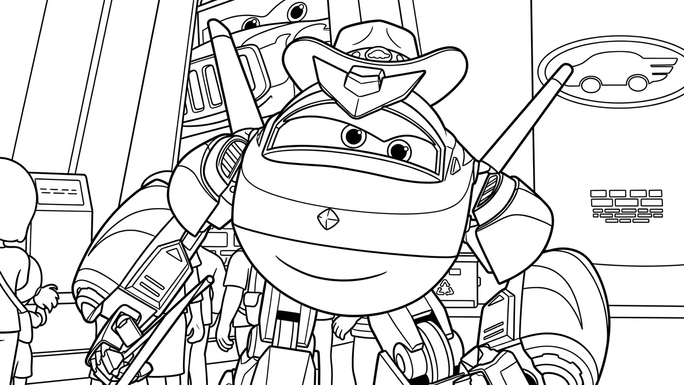 coloriage Super Wings pour enfant gratuit