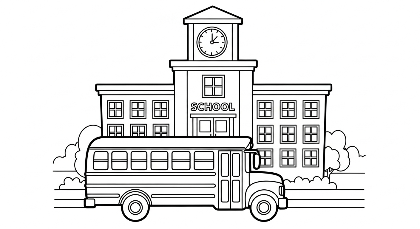 coloriage Autobus Scolaire updated et dessins 1