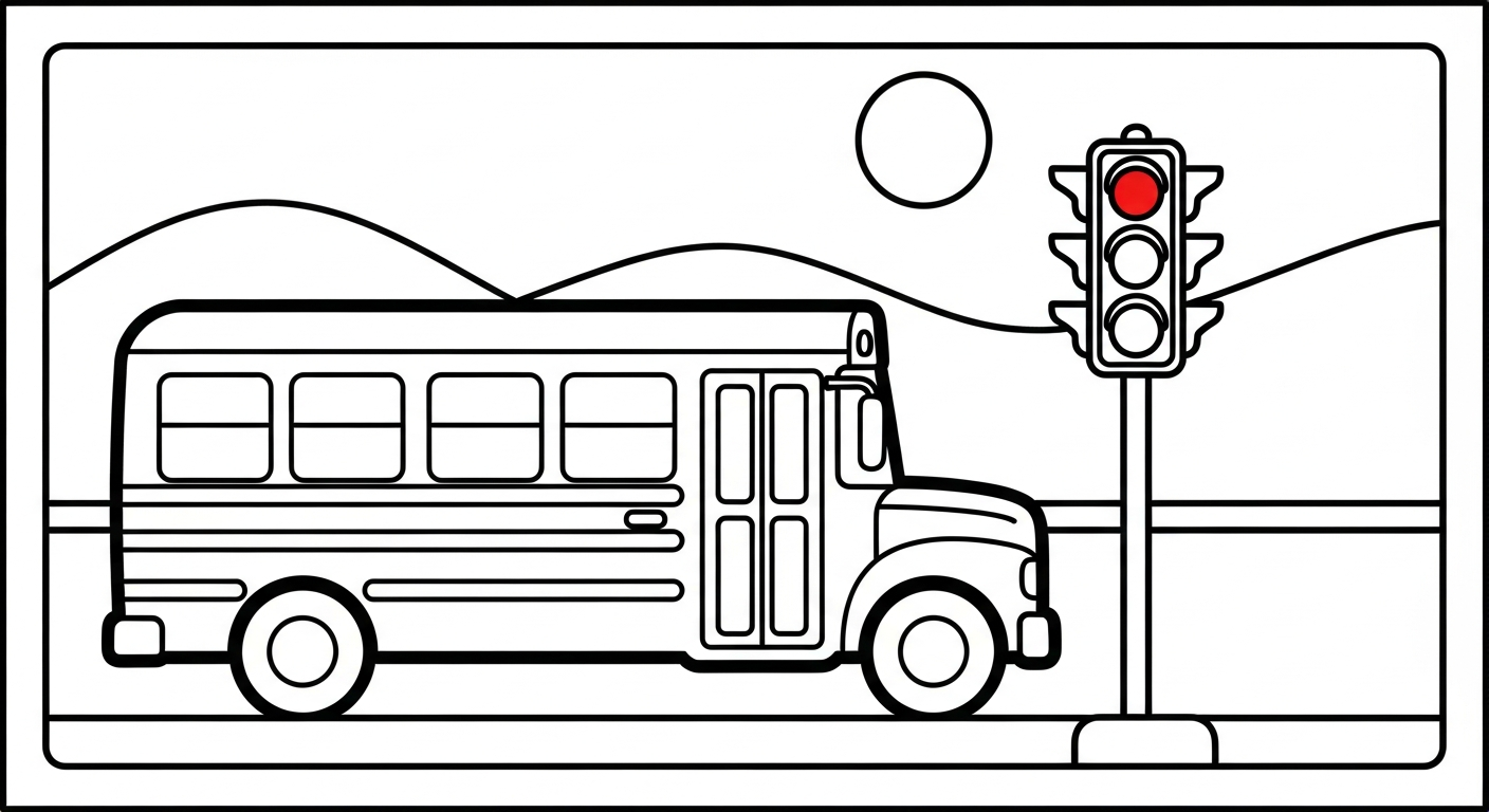 coloriage Autobus Scolaire updated pour primaire