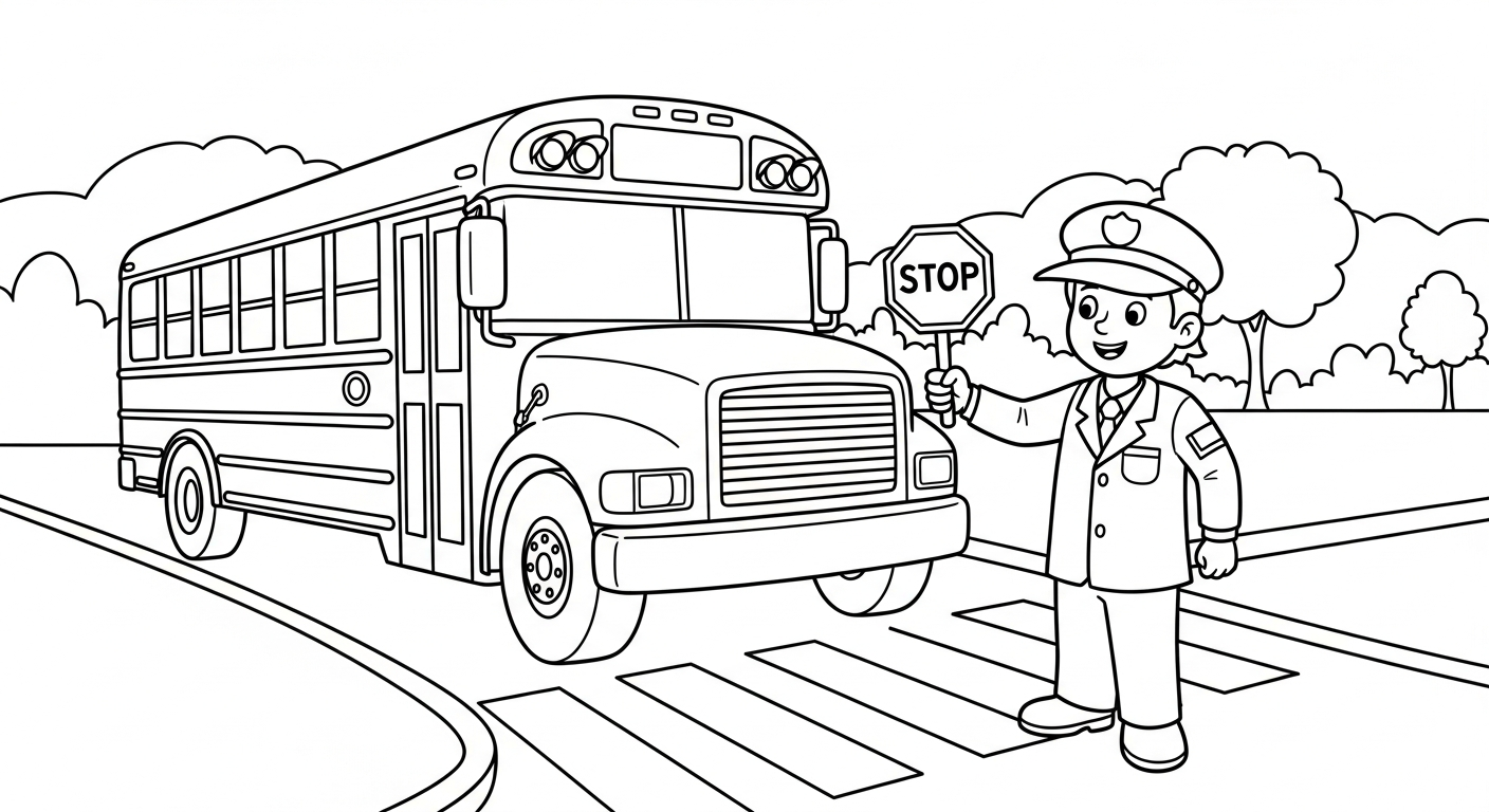 image pour coloriage Autobus Scolaire updated enfant