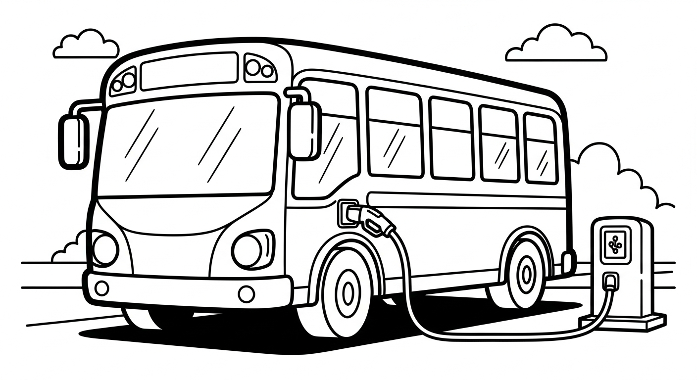 coloriage Autobus Scolaire updated pour enfant de 4 ans