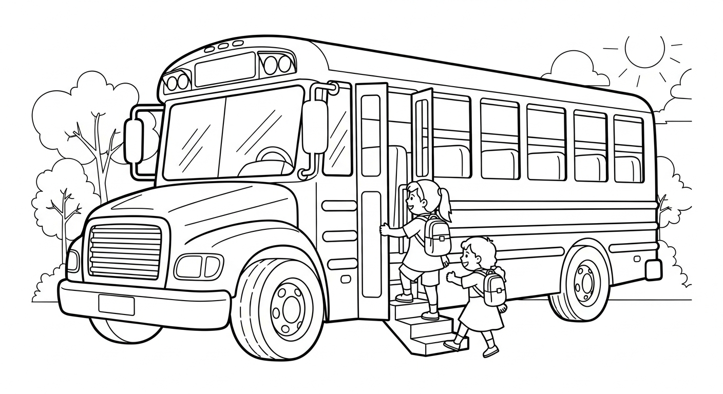 coloriage Autobus Scolaire updated et dessins 2