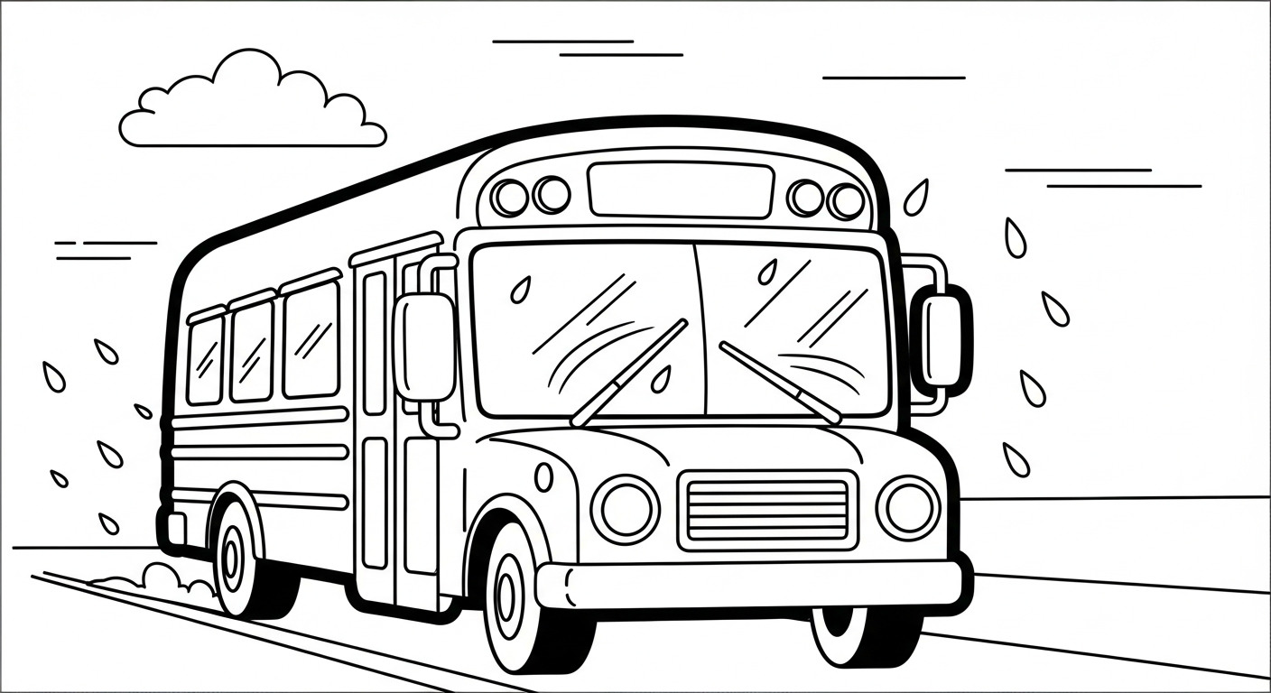 coloriage Autobus Scolaire updated à imprimer pdf gratuit