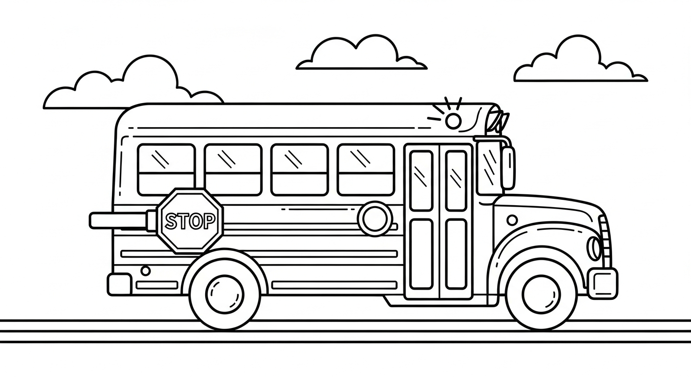 coloriage Autobus Scolaire updated educatif pour enfant